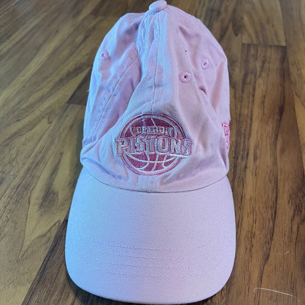 Reebok Detroit Pistons Hat Womens OSFM Pink NBA Breast Cancer Awareness Cap